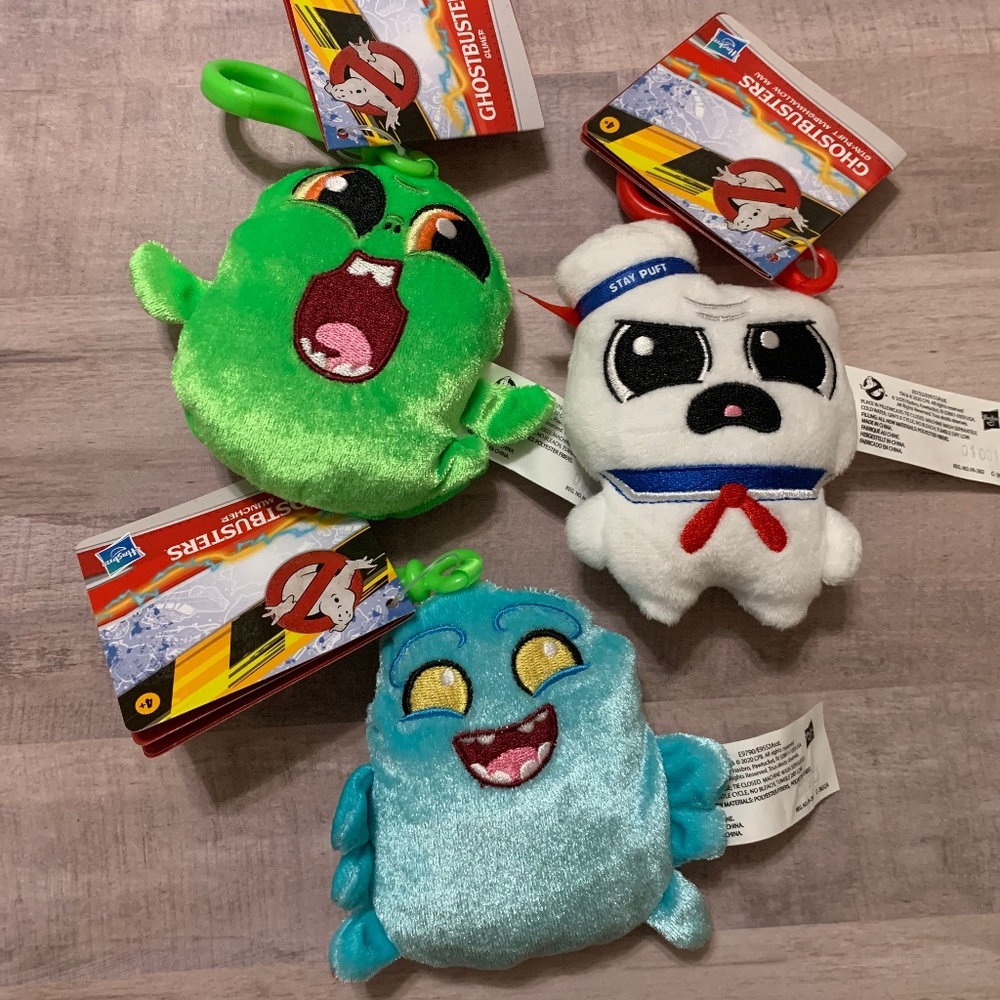 Ghostbusters Afterlife Paranormal Plushies Muncher, Slimer, Marshmallow Man